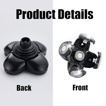 5 Head Shaver Replacement Blades Compatible with Freedom Head Shaver Kit - color: Black
