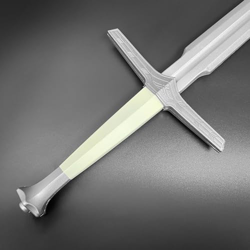 Full Size Medieval Foam Practice Sword for Cosplay LARP Costume Halloween - style: Silver - White