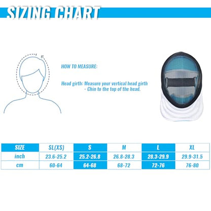 Epee Fencing Mask - 350N Mask with Removable Lining - CE Certified Epee Fencing Helmet - color: Removable Lining, size: X-Large