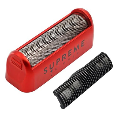 Supreme Trimmer Replacement Foil & Cutter SB11 | Hypoallergenic Foil for STF101 Solo | Red - color: Red