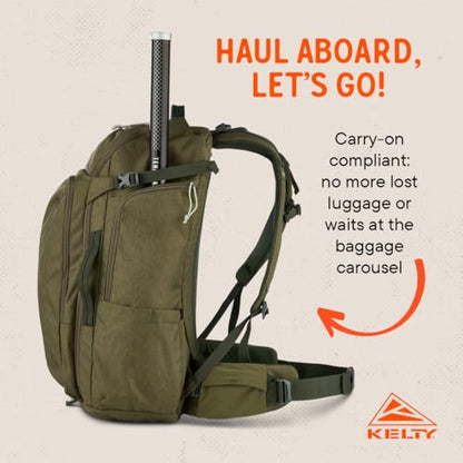 Kelty | Redwing Traveler Backpacks, Travel Pack for Adventure Travel - color: Burnt Olive, size: 50L