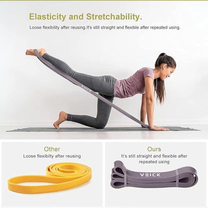 VEICK Pull Up Assist Resistance Bands for Home Gym - color: Green/Purple Set of 5