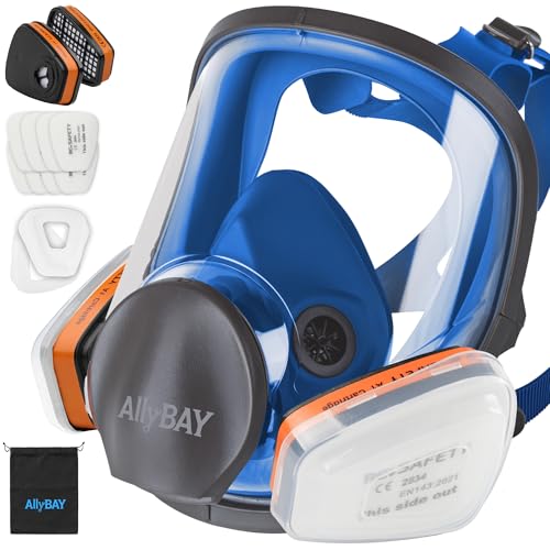 Reusable Respirator Mask with A1 & P2 Filters for Dust,Gas,Painting, Woodworking, Sanding, Construction,Clearning
