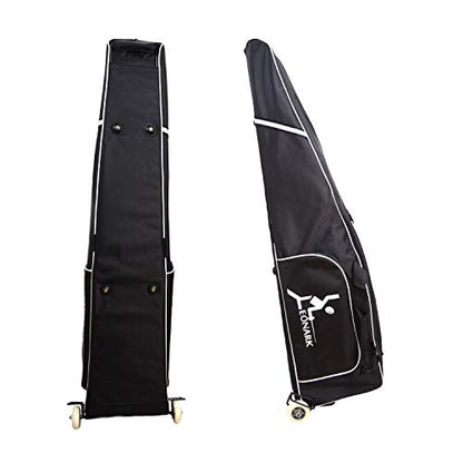 LEONARK Fencing Draw-bar Wheel Bag for Epee Saber and Foil - Hema Sword Bag Trolley Case for Fencing Suit and Mask - color: Wheeled Black