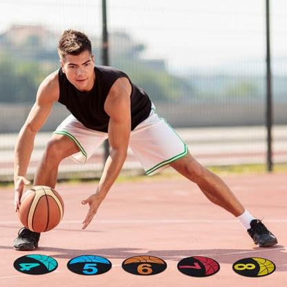 Qilery 20 Pcs Basketball Training 9 Inch Spots, Anti-Slip Court Marking Kit