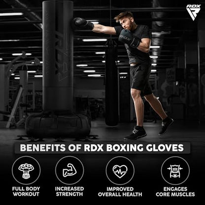 RDX Boxing Gloves, Pro Training Sparring, Maya Hide Leather, Muay Thai MMA Kickboxing, Men Women Adult, Heavy Punching Bag Focus Mitts Pads Workout, Ventilated Palm, Multi Layered, 8 10 12 14 16 18 Oz - color: PINK, size: 16 OZ