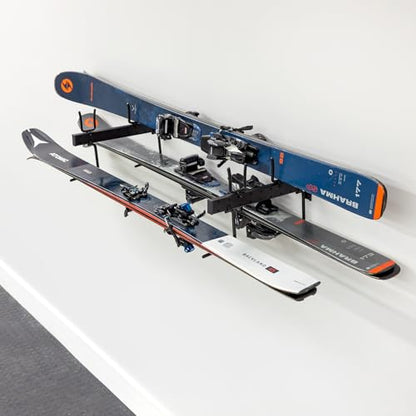 StoreYourBoard Ski and Snowboard Wall Mount, Ski Rack, Holds 4 Pairs