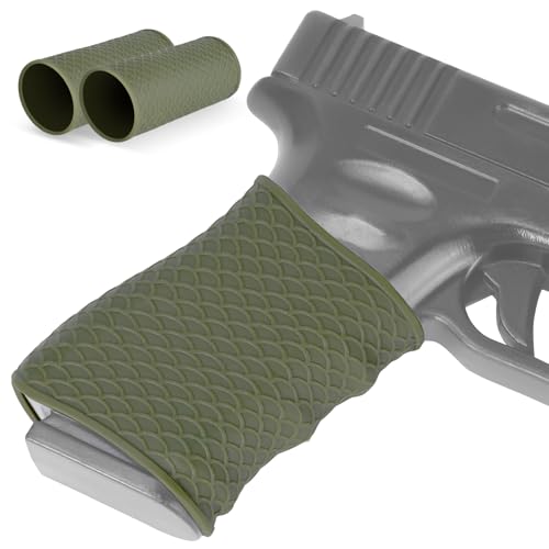 Ideagle 2 Pack Universal Grip Sleeve Silica Gel Full Size Pistol Grip Glove - color: 2 green