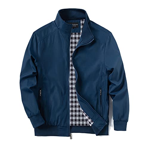 URBANFIND Men's Sports Shell Jacket Lightweight Windbreaker Outdoor Recreation Coat - color: Blue, size: Small