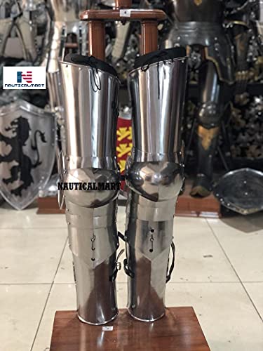 Leg Combat Armor Set, Plate Legs, cuisses with poleyns and Greaves LARP Steel Protection Medieval Armor Costume