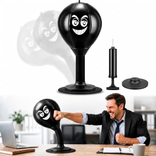 Desktop Punching Bag with Upgraded 75KG Suction Base for Fast Portable Fun