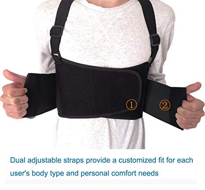 Solmyr Rib and Chest Support Brace, Broken Rib Brace, Breathable Rib Belt for Sore or Bruised Ribs Support, Sternum Injuries, Dislocated Ribs Protection, Pulled Muscle Pain (L/XL) - size: Large (Pack of 1)