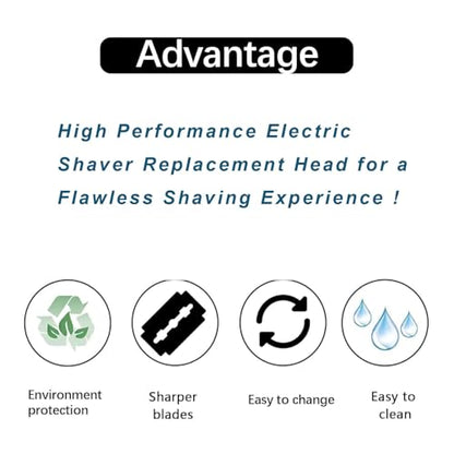 2Pack 52B Replacement Head Compatible with Braun Series 5 Electric Shaver - color: black