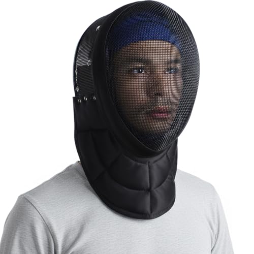 Fencing Coach Mask Mental Fencing Protective Gear Comfortable Safe Helmet for Training Sword Sparring Coaches, Black - size: Size L 26-28 Inch / 66-71 Cm