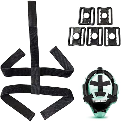 5 Point Goalie Mask Straps - Open Back Goalie Helmet Repair Kit