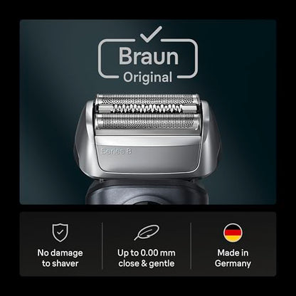 Braun Series 8 83M Electric Shaver Head Replacement Cassette, Silver