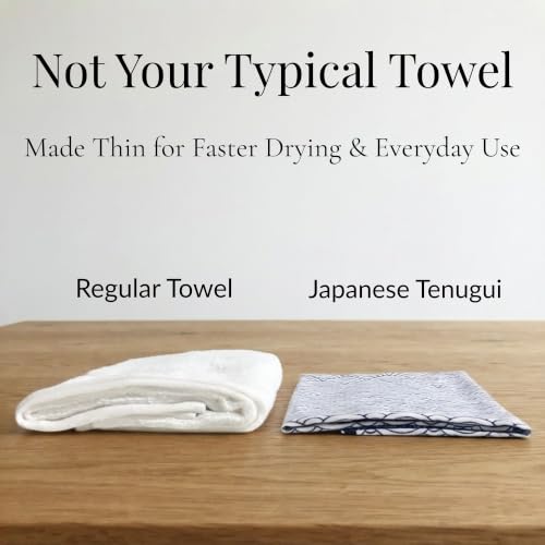 Japanese Tenugui Towel, 34.64"L x 12.99"W, Seigaiha, Green on White - color: Seigaiha (Vermillion on Green)