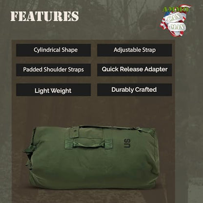 Ammo Can Man Style Nylon Tactical with Padded Duffle Bag Olive Drab Large