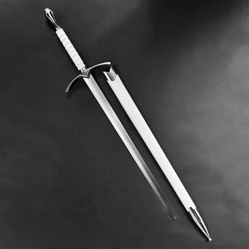 Medieval Sword One Hand Sword, Dull Blade. for Collection, Gift, Show and Fair Cosplay and LARP - color: Wizard-White
