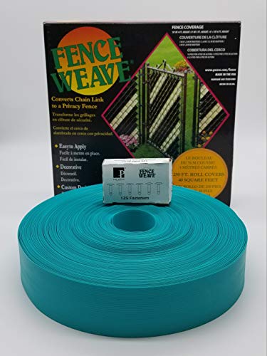 Pexco Privacy Slats for Chain Link Fence, 250 Ft, Aqua - color: Aqua