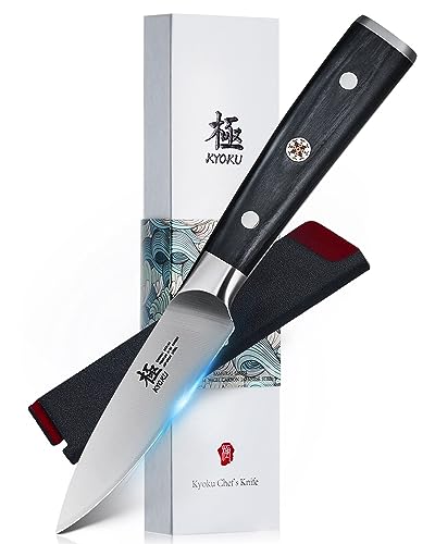 KYOKU Samurai Series Knife Japanese Style1 (Paring Knife, 3.5") - size: 3.5", style: Paring Knife