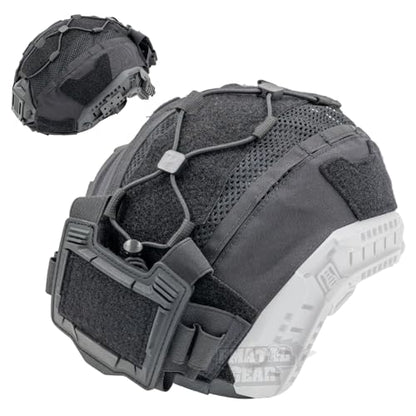 FMATAL GEAR Multifunctional Tactical Helmet Cover for Maritime Helmets, Compatible with Airsoft, Paintball, and Cosplay - color: BK