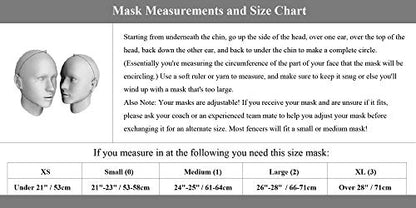 LEONARK Fencing Saber Mask Armoury Hema Fencing Helmet CE 350N Certified National Grade Masque - color: Grey_Fixed, size: X-Small
