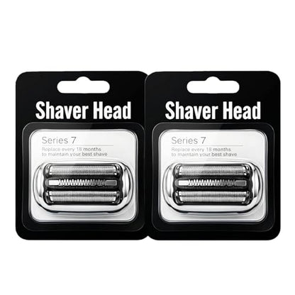 73S Series 7 Replacement Shaver Head for Braun S7 360 Flex Compatible, Replacement Blades for Braun Series 7 7020s 7025s 7027cc 7071cc 7075cc 7085cc (2PCS) - size: 2 Count