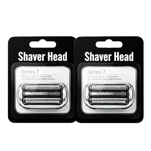 73S Series 7 Replacement Shaver Head for Braun S7 360 Flex Compatible, Replacement Blades for Braun Series 7 7020s 7025s 7027cc 7071cc 7075cc 7085cc (2PCS) - size: 2 Count