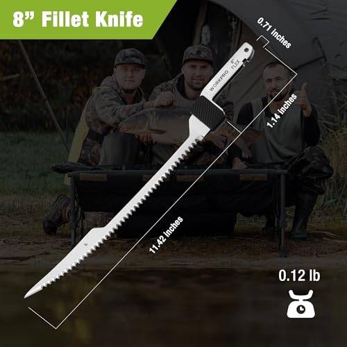 WORKPRO 8" Replacement Blades Only for 12V Cordless Electric Fillet Knife (W125223AE) - size: 8in