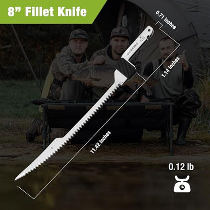 WORKPRO 8" Replacement Blades Only for 12V Cordless Electric Fillet Knife (W125223AE) - size: 8in