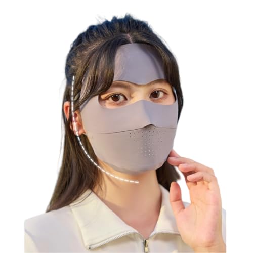 UPF 50+ Reusable Cloth Mask, UV Guard Face Cover, Korean Slim Fit - color: Dark Grey