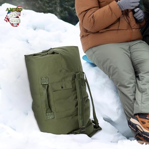 Military Style Tactical Duffle Bag, 70 Lb, Olive Drab