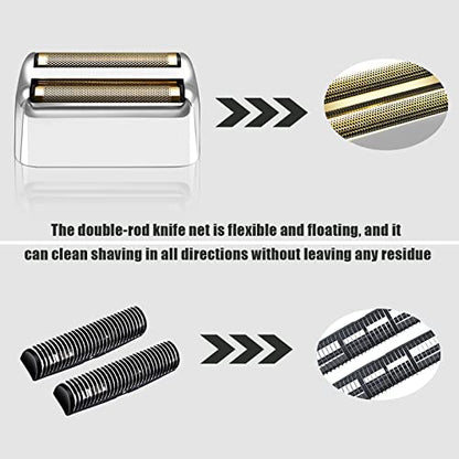 Shaver Replacement Foil & Cutters Compatible with BaBylissPRO Barberology Double FXFS2(Silver) - color: 1PC Silver