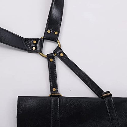 BLESSUME Medieval Knight Belt with Sword Frog Holster Rapier Scabbard Holder 1pc - color: Black 7
