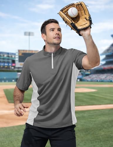 Men’s Cage Jacket Baseball Windbreaker Lightweight Batting Practice Pullover for Training Water-Resistant Jacket - color: Dark Grey, size: Medium