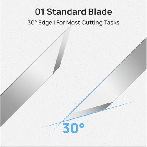 HOZO 20PCS Ultrasonic Cutter Replacement Blades – Compatible with NeoBlade & Most Ultrasonic Cutting Tools,SK5 High Carbon Steel,Safety Dispenser with Waste Slot, Blade Storage Box - 01 Standard Blade - style: 01 Standard Blade