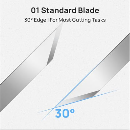 HOZO 20PCS Ultrasonic Cutter Replacement Blades – Compatible with NeoBlade & Most Ultrasonic Cutting Tools,SK5 High Carbon Steel,Safety Dispenser with Waste Slot, Blade Storage Box - 01 Standard Blade - style: 01 Standard Blade