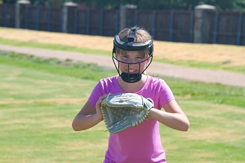 Defender Fielder’s Wire Mask - High-Impact Steel Infielder Face Guard for Softball & Baseball - Adult & Youth Sizes - Lightweight, Maximum Visibility & Secure Fit - color: Black, size: Adult