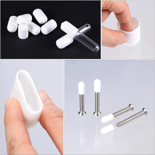 100pcs Rubber End Caps 3mm ID Vinyl Round End Cap Cover Screw Thread Protector Vinyl Bolt Screw Cover Caps Rubber Screw Caps Rubber Bolt Covers Caps - size: 3mm