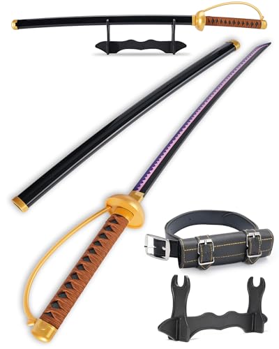 Cold Blade Katana Sword - 41 inches Katana Replica with Holster Belt and Display Stand - Sword with Authentic Design - color: M-gol·d·roger