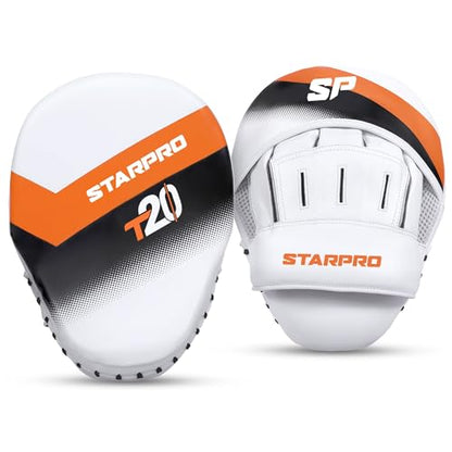 Starpro Boxing Pads – Ventilated Hook & Jab Training Mitts for Muay Thai Kickboxing MMA - color: Orange