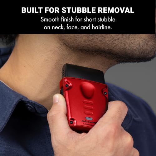 BaBylissPRO High-Performance Compact LO-PROFX Shavers for Men - color: Red, style: Shaver and Base