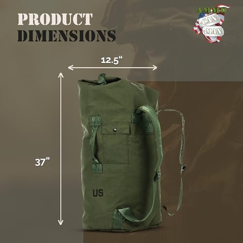 Ammo Can Man Style Nylon Tactical with Padded Duffle Bag Olive Drab Large