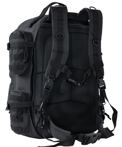 Large Tactical Backpack Bag For Hiking,Camping,Travel,Bug-Out 58L - color: Black