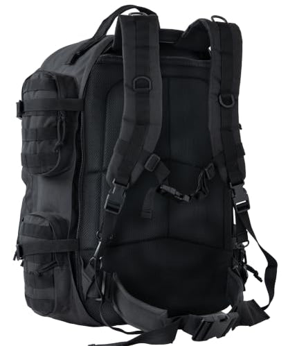 Large Tactical Backpack Bag For Hiking,Camping,Travel,Bug-Out 58L - color: Black