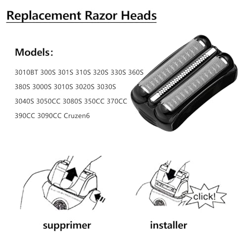 21B Replacement Foil and Cutter Compatible with Braun Series 3