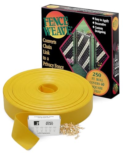 Pexco Privacy Slats for Chain Link Fence, 250 Ft, Yellow - color: Yellow