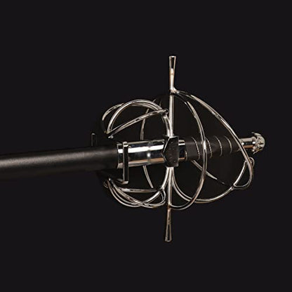 43.5" Unsharpened Renaissance Rapier Sword, Swept Hilt Stainless Steel Fencing Sword with Black Scabbard for LARP, Cosplay, Collection & Costume Display - style: Style 1