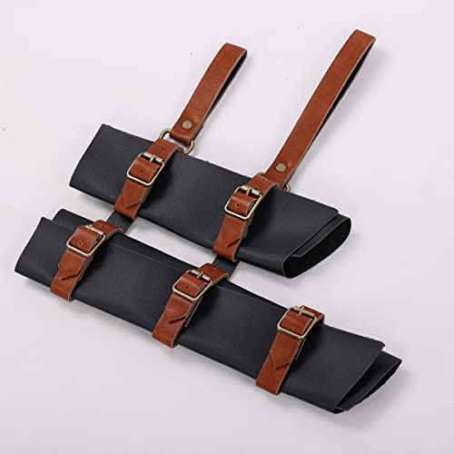 BLESSUME Medieval Knight Belt with Sword Frog Holster Rapier Scabbard Holder 1pc - color: Black and Brown 6